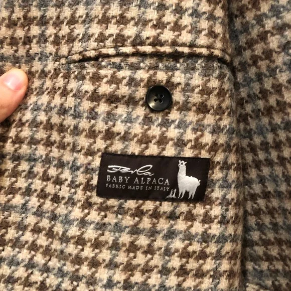 Beautiful Alpaca Men's Houndstooth Blazer - 38s - Picture 2 of 3